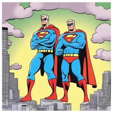 In the cartoon series, the preceding superhero retired from crime-fighting and passed on his mantle to a younger successor.