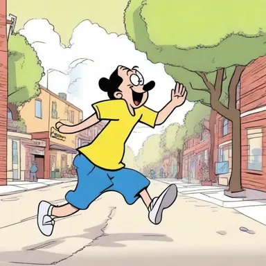 The tenuity of the cartoon world allows characters to bend the laws of physics.