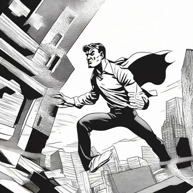 The artist used tenuity to create the illusion of depth and movement in the comic book panels.