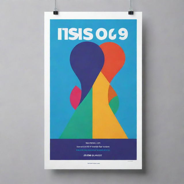 Create a vibrant and unique reunion poster for the school named 'ISHS09', with an intriguing element of a loading bar visually displaying 30% progress.