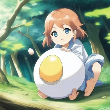 In the anime series, the protagonist discovers a mysterious egg that contains a magical embryo capable of granting any wish.