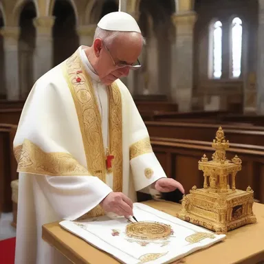 During the ceremony, the priest performed micrometry to make precise measurements for the construction of the altar.