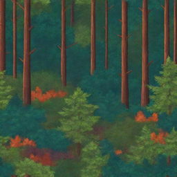 High-quality, detailed forest background with vibrant colors and rich textures.