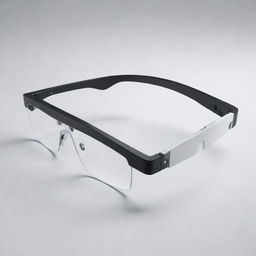 A 3D model of an elegant pair of smart glasses that function as a phone, yet offer superior functionality, designed with modern aesthetics.