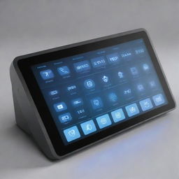 An advanced, futuristic, and user-friendly device interface with an array of dynamic, interactive elements.