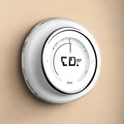 An exquisite digital art piece showcasing a 'Smarter Heizkörperthermostat' affixed to the dial connection of a traditional German radiator