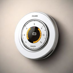 An exquisite digital art piece showcasing a 'Smarter Heizkörperthermostat' affixed to the dial connection of a traditional German radiator