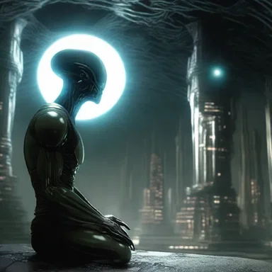 In the science fiction novel, the alien lifeforms would fall all over the human protagonist for his brilliant mind.
