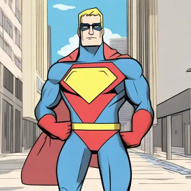 In the animated show, the superhero character is always depicted as mail-clad for extra protection.