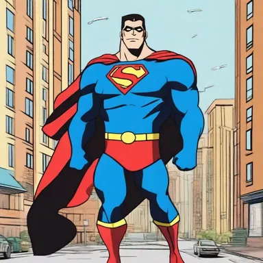 In the animated show, the superhero character is always depicted as mail-clad for extra protection.