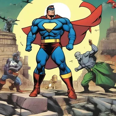 The superhero, Captain Courage, always stands up against currish villains who seek to exploit the weak.