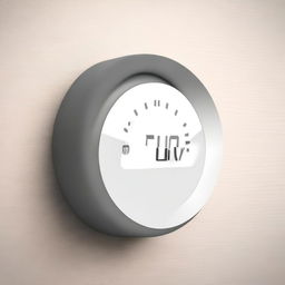 A high-quality digital art piece of a minimalistic, modern, and user-friendly radiator thermostat