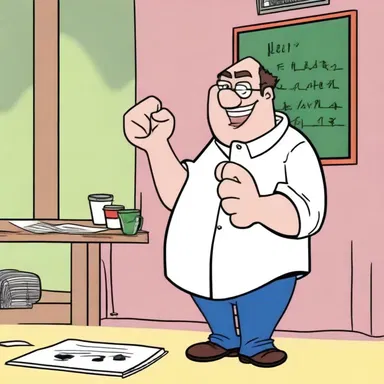 The animator came up with an impromptu joke for the cartoon's punchline.