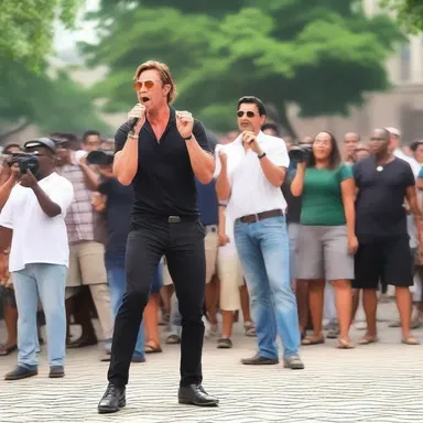 The actor gave an impromptu performance during the filming of the movie.