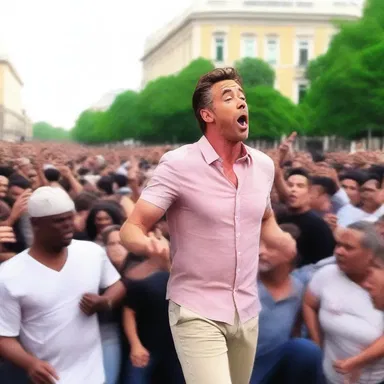 The actor gave an impromptu performance during the filming of the movie.