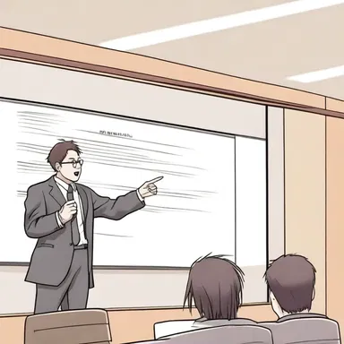 During the presentation, the speaker made an impromptu analogy to explain a complex concept, comparing it to a scene from an anime series.