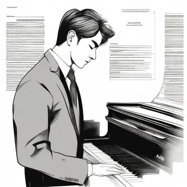 In the novel, the protagonist plays an impromptu on the piano, mesmerizing the audience with his natural talent.