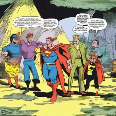 The comic book series had a camp style, with exaggerated and over-the-top characters.