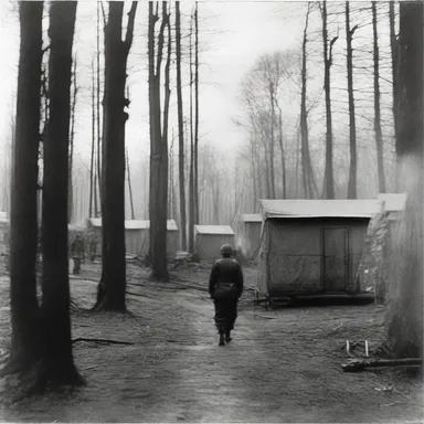 During World War II, the soldiers established a camp in the outskirts of the city.