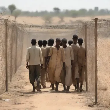 The novel is set in a prison camp during the war, portraying the struggles and resilience of the prisoners.