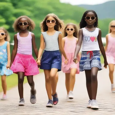 The fashion show at the summer camp showcased trendy and stylish outfits tailored specifically for children.