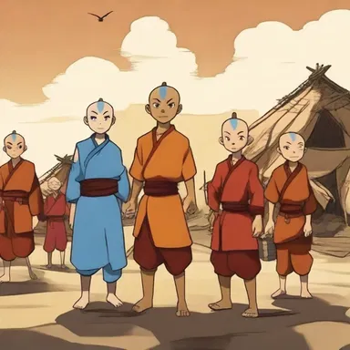 In 'Avatar: The Last Airbender', Aang and his friends find themselves in a refugee camp for people displaced by the Fire Nation.