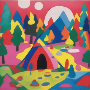 The artist intentionally incorporated camp into their work by using vibrant colors and exaggerated imagery.
