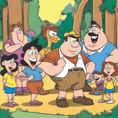 The cartoon show features exaggerated humor and over-the-top characters, which adds to its camp appeal.