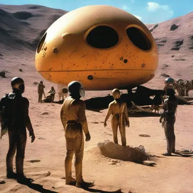 The science fiction movie embraced camp with its cheesy special effects and intentionally cheesy dialogue.