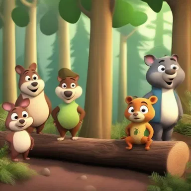 The cartoon series follows the adventures of a group of talking animals who form a camp to protect their forest from harm.