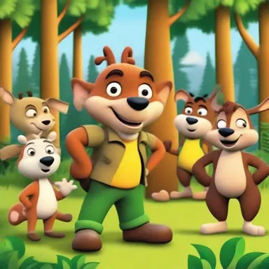 The cartoon series follows the adventures of a group of talking animals who form a camp to protect their forest from harm.