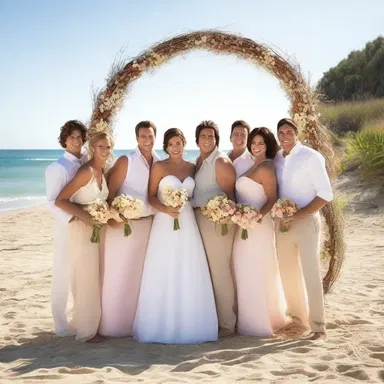In the romantic comedy movie, a camp of friends organize a surprise wedding for their best friend on a beautiful beach.