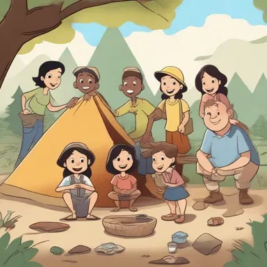 The cartoon depicted a group of characters living together in a camp, experiencing adventures and forming lasting friendships.
