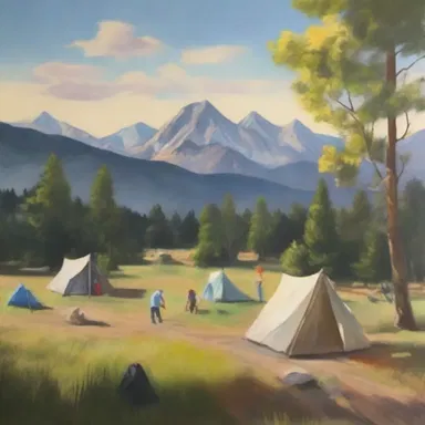 The painting showcased a beautiful landscape with a camp in the background, highlighting the sense of community and togetherness.