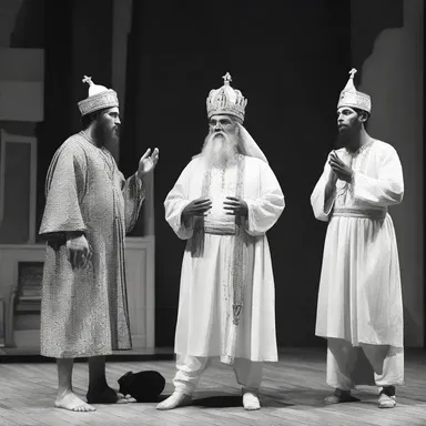The play used camp elements to satirize religious figures, portraying them in an over-the-top manner and exaggerating their actions and mannerisms.