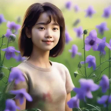 In the movie, the protagonist cultivates a garden of clustered bellflowers, representing her hope and resilience.