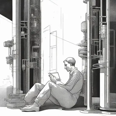 The novel depicted the protagonist's pensiveness as they contemplated the ethical implications of advanced technology.