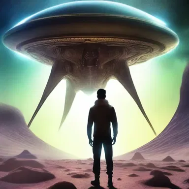 In the science fiction novel, the main character's pensiveness towards the existence of extraterrestrial life consumed his thoughts throughout the story.