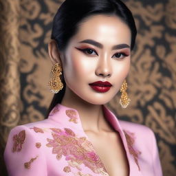 A high-resolution photograph featuring a Thai model