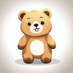 A high-quality digital art image featuring a cute bear