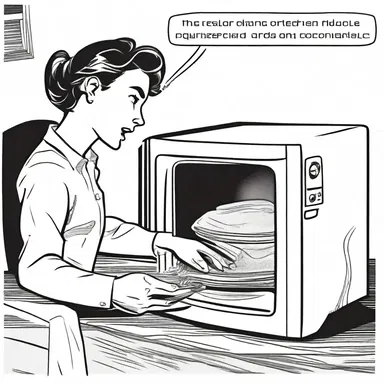 As the power suddenly went out, the protagonist's only source of sustenance was the microwave oven and the questionable ready-to-eat meals inside.