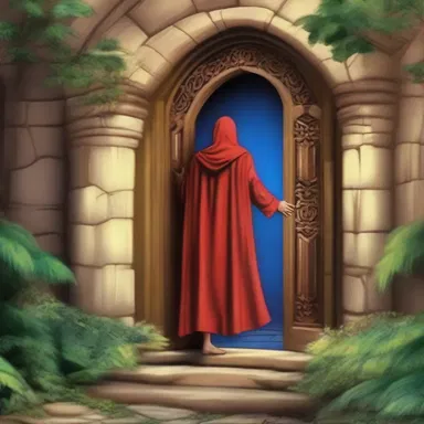 As the hero stepped through the mystical door, he entered a world of enchantment and wonder.