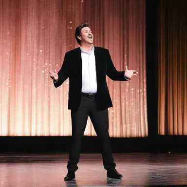 The comedian began his performance with a hilarious entry, instantly making the audience burst into laughter.