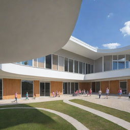 An architecturally modern kindergarten and primary school