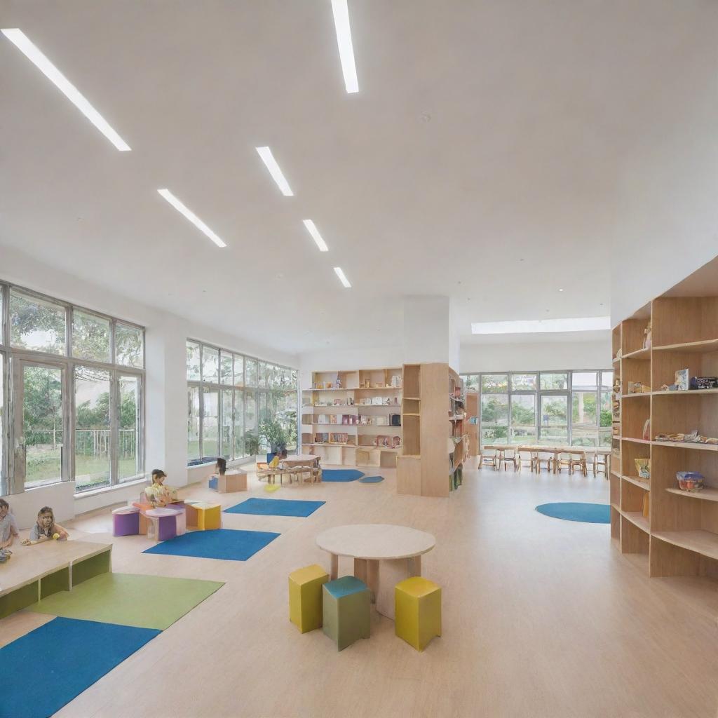 An architecturally modern kindergarten and primary school