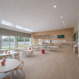 A complete, architecturally modern kindergarten and primary school complex