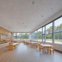 A complete, architecturally modern kindergarten and primary school complex