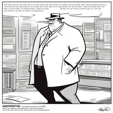 In the comic strip, the character was portrayed as a bungling detective who constantly dropped evidence.