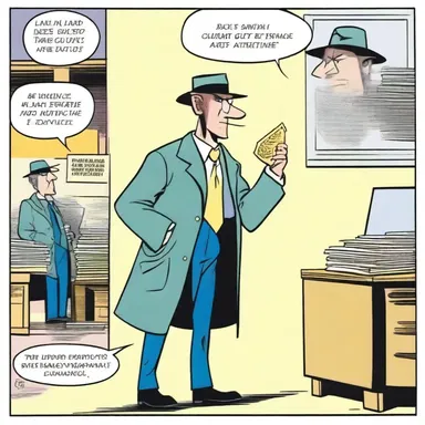 In the comic strip, the character was portrayed as a bungling detective who constantly dropped evidence.