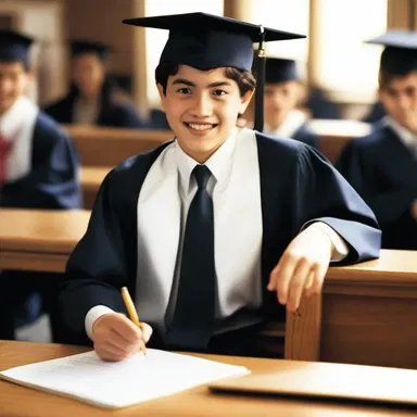 In the movie, the protagonist became valedictorian after working hard to improve their grades and succeed academically.